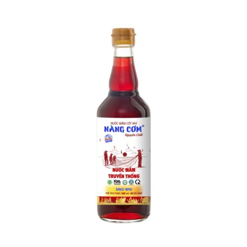 Nước mắm Nàng Cơm Mỏ Cú Nguyên Chất 43 độ đạm - Chai thủy tinh 520ml - Hương vị truyền thống 135 năm