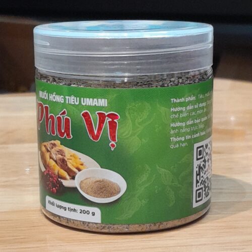 Ảnh 4 Muối hồng tiêu Umami Phú Vị - Hộp nhựa 200gr - Vị truyền thống 135 năm - thương hiệu Nàng Cơm