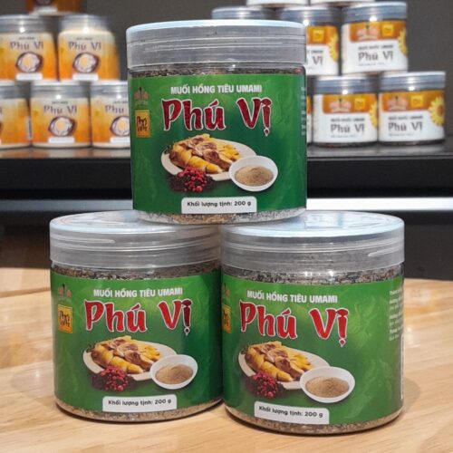 Ảnh 6 Muối hồng tiêu Umami Phú Vị - Hộp nhựa 200gr - Vị truyền thống 135 năm - thương hiệu Nàng Cơm