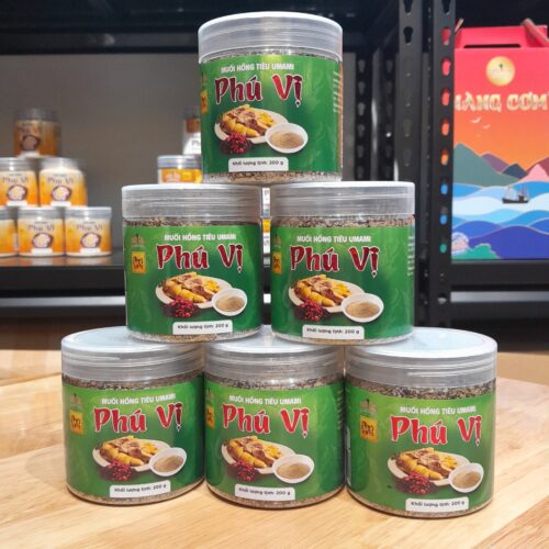 Ảnh 7 Muối hồng tiêu Umami Phú Vị - Hộp nhựa 200gr - Vị truyền thống 135 năm - thương hiệu Nàng Cơm