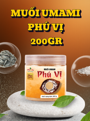 Muối Umami Phú Vị - Hộp nhựa 200gr - Hương vị truyền thống 135 năm - thương hiệu Nàng Cơm