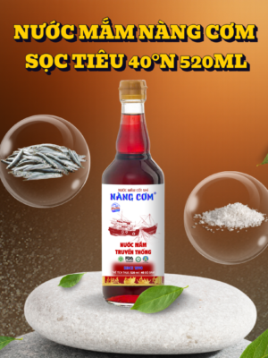 Green Natural Skincare Product Display Instagram Post Nước mắm Nàng Cơm Sọc Tiêu 40 độ đạm - Chai thủy tinh 520ml - Hương vị truyền thống 135 năm