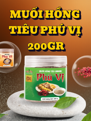 Muối hồng tiêu Umami Phú Vị - Hộp nhựa 200gr - Vị truyền thống 135 năm - thương hiệu Nàng Cơm