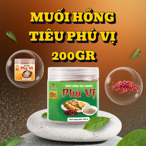 Green Natural Skincare Product Display Instagram Post Muối hồng tiêu Umami Phú Vị - Hộp nhựa 200gr - Vị truyền thống 135 năm - thương hiệu Nàng Cơm