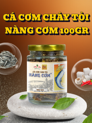 Green Natural Skincare Product Display Instagram Post Cá cơm cháy tỏi Nàng Cơm - Hũ thủy tinh 100gr - Hương vị truyền thống 135 năm