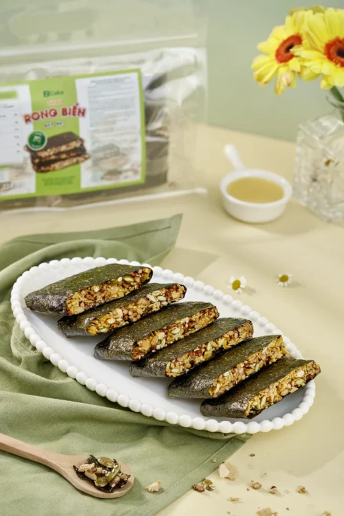 Thanh rong biển kẹp hạt ZCake - Hộp 200gr - Món ăn kiêng dinh dưỡng không đường tinh luyện