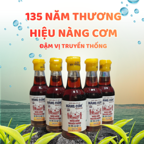 Nước mắm Nàng Cơm Mỏ Cú Nguyên chất 43 độ đạm 60ml - Chai thủy tinh 60ml -  Hương vị truyền thống 135 năm