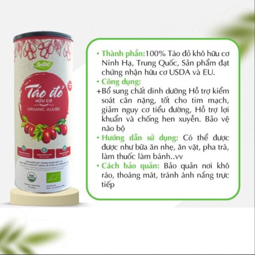 Táo Đỏ Hữu Cơ Anbio – Hộp 450g – Đánh Thức Vẻ Đẹp Và Sức Sống Từ Thiên Nhiên
