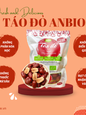 Táo Đỏ Hữu Cơ Anbio – Túi zip 450g – Đánh Thức Vẻ Đẹp Và Sức Sống Từ Thiên Nhiên